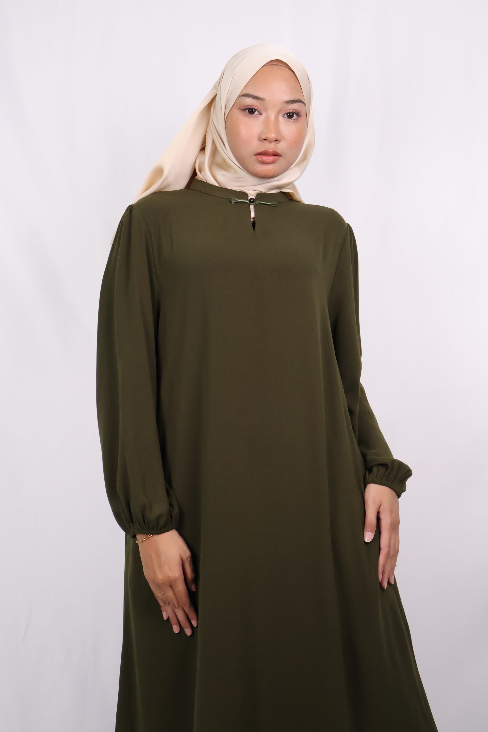 Myra Mesh Dress Dark Green